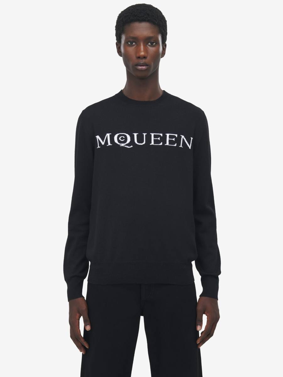 ALEXANDER MCQUEEN - Merino Wool McQueen Logo Jumper - Item 839681Q1BEB3068